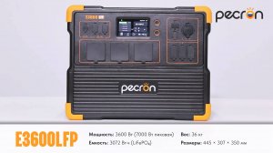 ИБП для дома. PECRON E3600LFP: 3600Вт до 15кВт·ч энергии! Топовая модель года