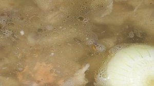 Картофельный суп на курином бульоне