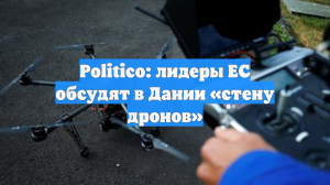 Politico: лидеры ЕС обсудят в Дании «стену дронов»