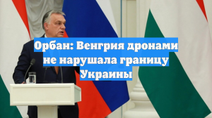 Орбан: Венгрия дронами не нарушала границу Украины