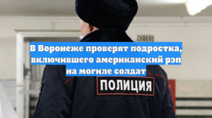 В Воронеже проверят подростка, включившего американский рэп на могиле солдат