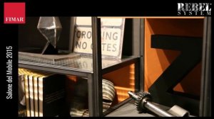 Soggiorni moderni e librerie di design Rebel System presentati al Salone del Mobile 2015