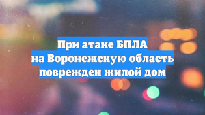 При атаке БПЛА на Воронежскую область поврежден жилой дом