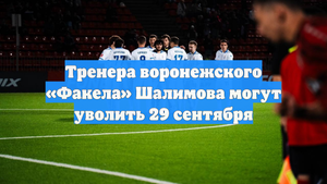 Тренера воронежского «Факела» Шалимова могут уволить 29 сентября