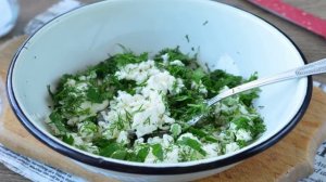 Кутабы с зеленью и творогом