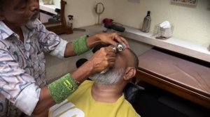 Массаж головы  , массаж плеч! Коррекция растрескивания шеи от индийского парикмахера Уориса