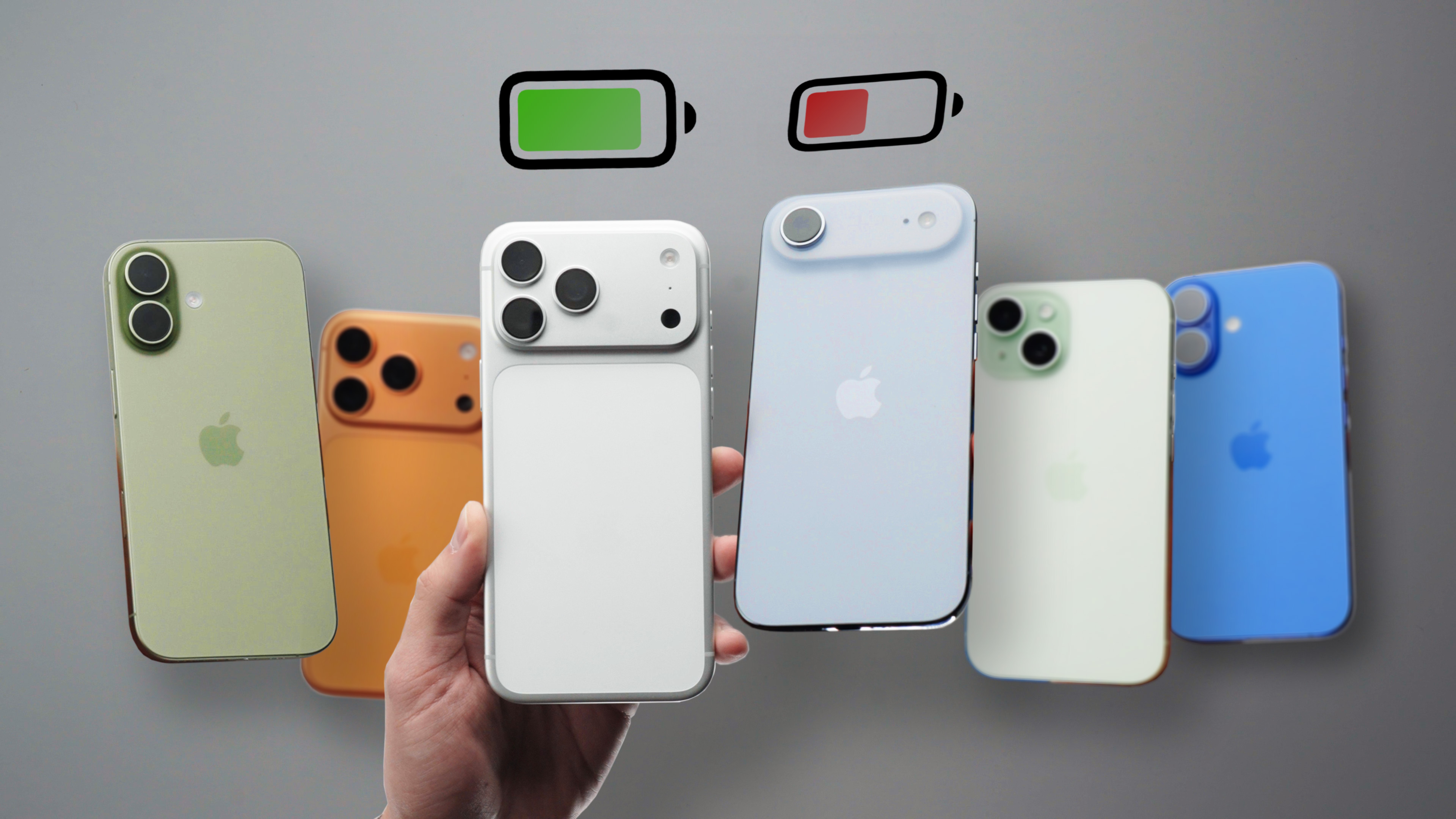iPhone 15 лучше? Тест батарей всех iPhone 17 и iPhone Air