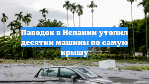 Паводок в Испании утопил десятки машины по самую крышу