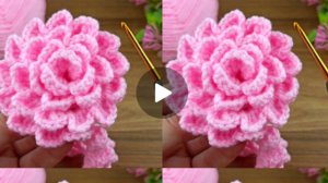 Шикарный цветок крючком 😍 #все_в_жизни_связано #вязаниекрючком