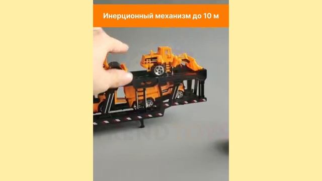 Автовоз металлический TrendToys с машинками спецтехники. BUM010 смотреть онлайн