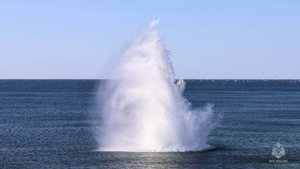 Авиабомбу времён ВОВ массой 50 килограммов уничтожили у берегов Севастополя сотрудники МЧС России