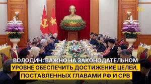Володин: важно на законодательном уровне обеспечить достижение целей, поставленных главами РФ и СРВ