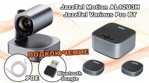 JazzTel Motion AL12U3H и JazzTel Various Pro BT: подключение комплекта для ВКС