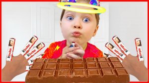 Милана и папа учатся считать шоколадки 🤣🍫 Видео для детей
