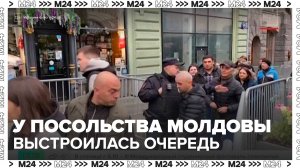 В Москве у посольства Молдовы выстроилась очередь в день выборов - Москва 24