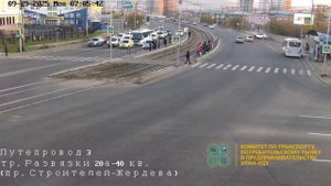В Улан-Удэ водитель снес дорожное ограждение