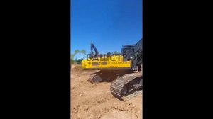 КБУРГ 16-02 на раздвижной гусеничной базе APIE. Сваебой производит забивку 18-ти м. мостовых свай