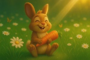 Для детей.зайчик-попрыгайчик