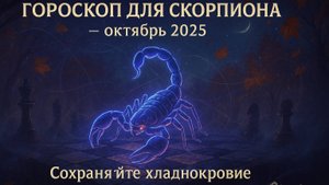 Гороскоп Скорпиона на октябрь 2025 года от AstroScope