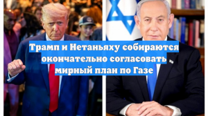 Трамп и Нетаньяху собираются окончательно согласовать мирный план по Газе