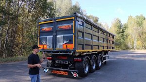 JM Kipper STRONG 3 Объем 40 м3 Видеообзор трехосного самосвального полуприцепа со стальным кузовом