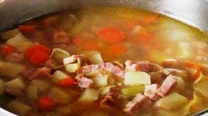 Картофельный суп с ветчиной
