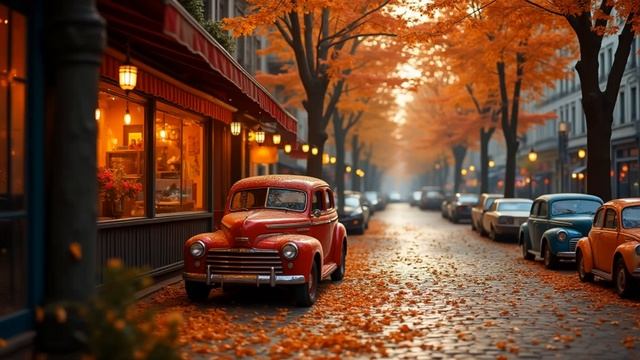 Осенний город 🍂 Атмосферные улочки и софт джаз без слов | Музыка для отдыха, работы и учебы