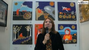 Художник Светлана Яшина на интерьерной выставке Русский дом