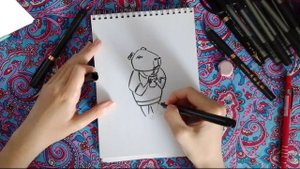 Inktober 2025 Day 13 - Drink Инктобер - День 13 - Питьё Рисую своих любимых капибар