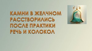 Камни в желчном растворились после практики Речь и колокол.