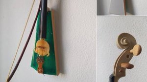 Звук и свет в уникальной фольк скрипке изготовленной мною  из вторичного пластика