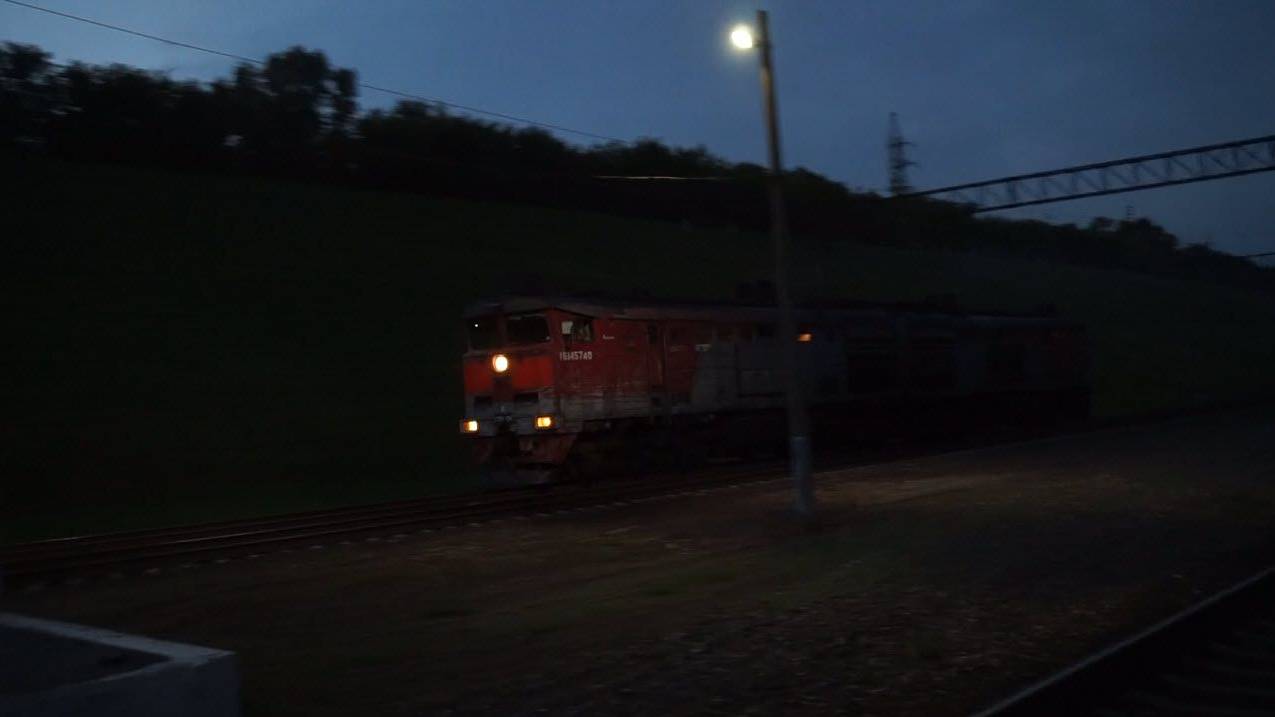 Тепловоз 2ТЭ10М-0287 резервом. Звук 10Д100.