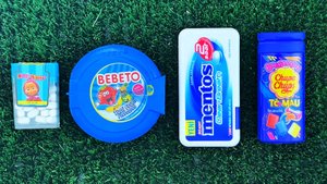 💙 Синие Mentos & Жвачка Маша | Bebeto + Chupa Chups | АСМР Распаковка