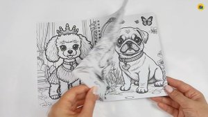 РАСКРАСКА на гребне. СОБАЧКИ