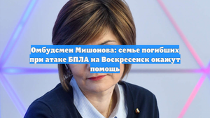 Омбудсмен Мишонова: семье погибших при атаке БПЛА на Воскресенск окажут помощь
