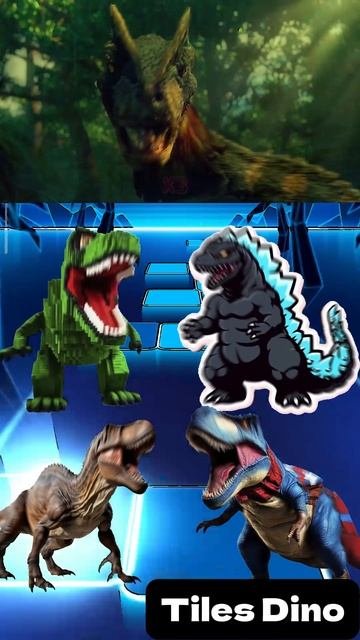 КТО САМЫЙ КРУТОЙ? - Мультики про Динозавров уровень 53 | МУЛЬТФИЛЬМЫ ДИНОЗАВРЫ в Tiles Hop