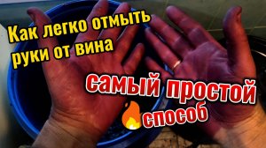 Очень простой способ как отмыть руки от вина.