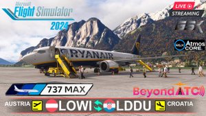 ✈️ BOEING 737MAX: ГОРНЫЙ ЭКШН! Инсбрук ↔️ Дубровник | Сложные посадки | Туда-обратно за один стрим!