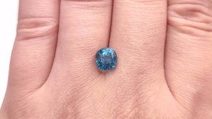 Циркон голубой кушон 4.21 ct. Камбоджа + гемм. заключение