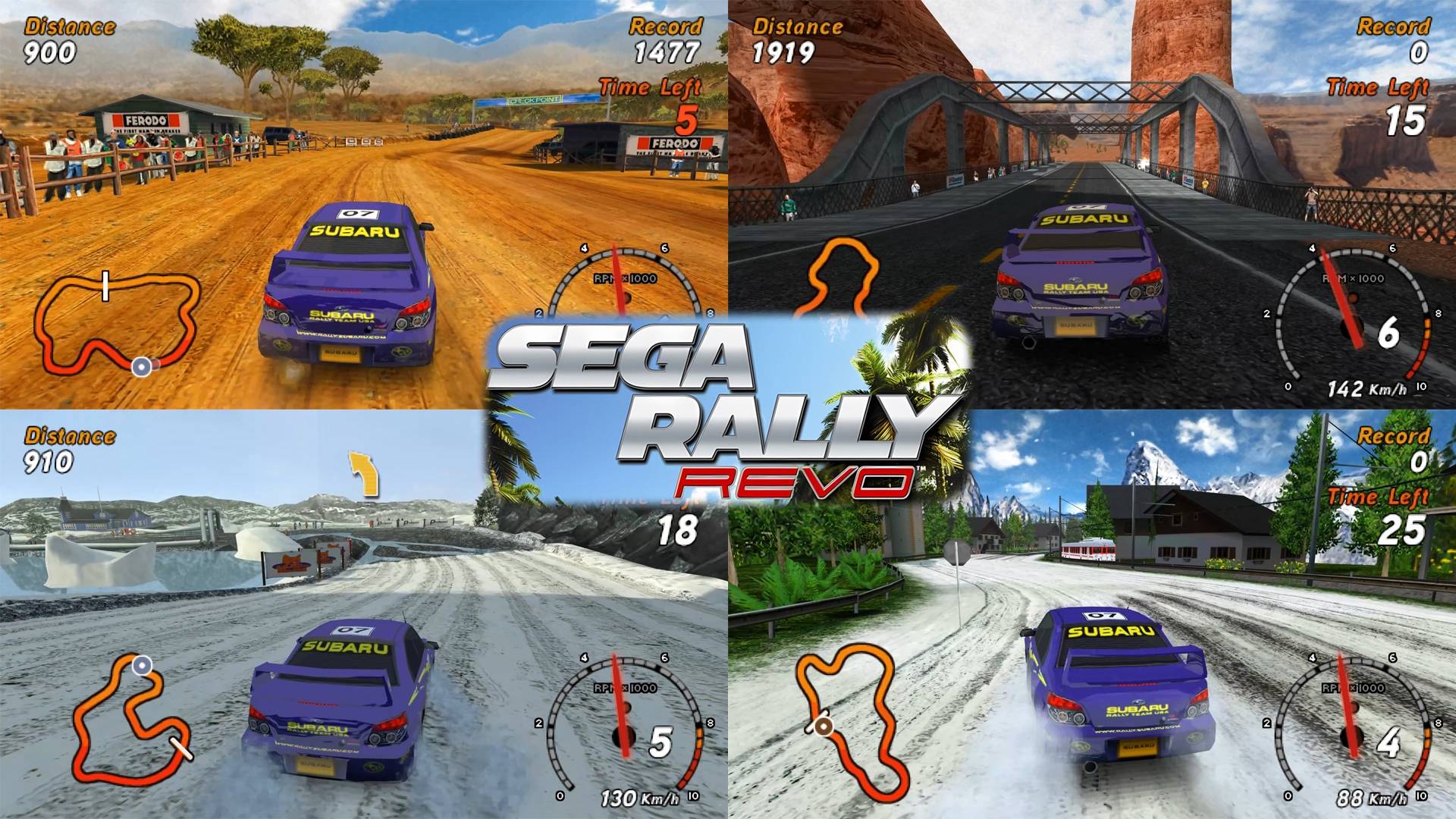 Sega Rally Revo (PSP) - Все Гоночные Трассы
