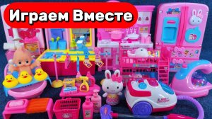 АСМР ИГРУШКИ ДЛЯ ДЕВОЧЕК ИЗ МУЛЬТИКА 🌸 МЕБЕЛЬ ДЛЯ КУКОЛЬНОГО ДОМИКА И ДЕТСКАЯ ВАННОЧКА