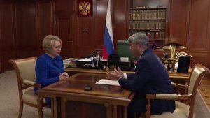 Председатель Совета Федерации Валентина Матвиенко с главой Республики Бурятия Алексеем Цыденовым