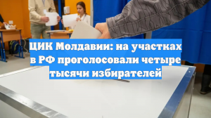 ЦИК Молдавии: на участках в РФ проголосовали четыре тысячи избирателей
