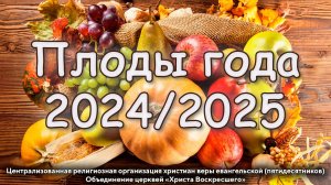 ПЛОДЫ ГОДА | осень 2025