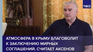 Атмосфера в Крыму благоволит к заключению мирных соглашений, считает Аксенов