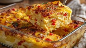 Лазанья с картофелем и перцем — вегетарианское первое блюдо, идеально подходящее для обеда или ужина