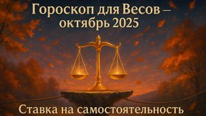 Гороскоп Весов на октябрь 2025 года от AstroScope