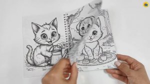 РАСКРАСКА на гребне. КОТИКИ