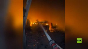 غزة.. الدفاع المدني ينشر مشاهد اشتعال النيران في المنازل السكنية