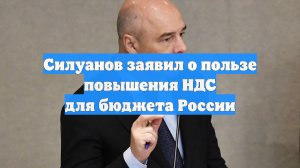 Силуанов заявил о пользе повышения НДС для бюджета России